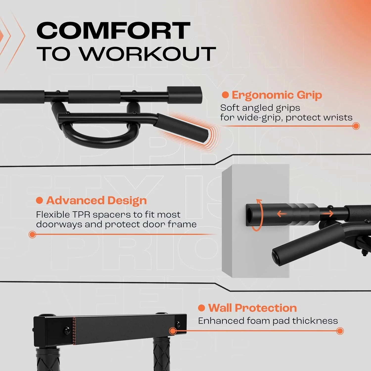 Professional Doorway Pull-Up Bar with Heavy-Duty Construction and Multi-Grip Options