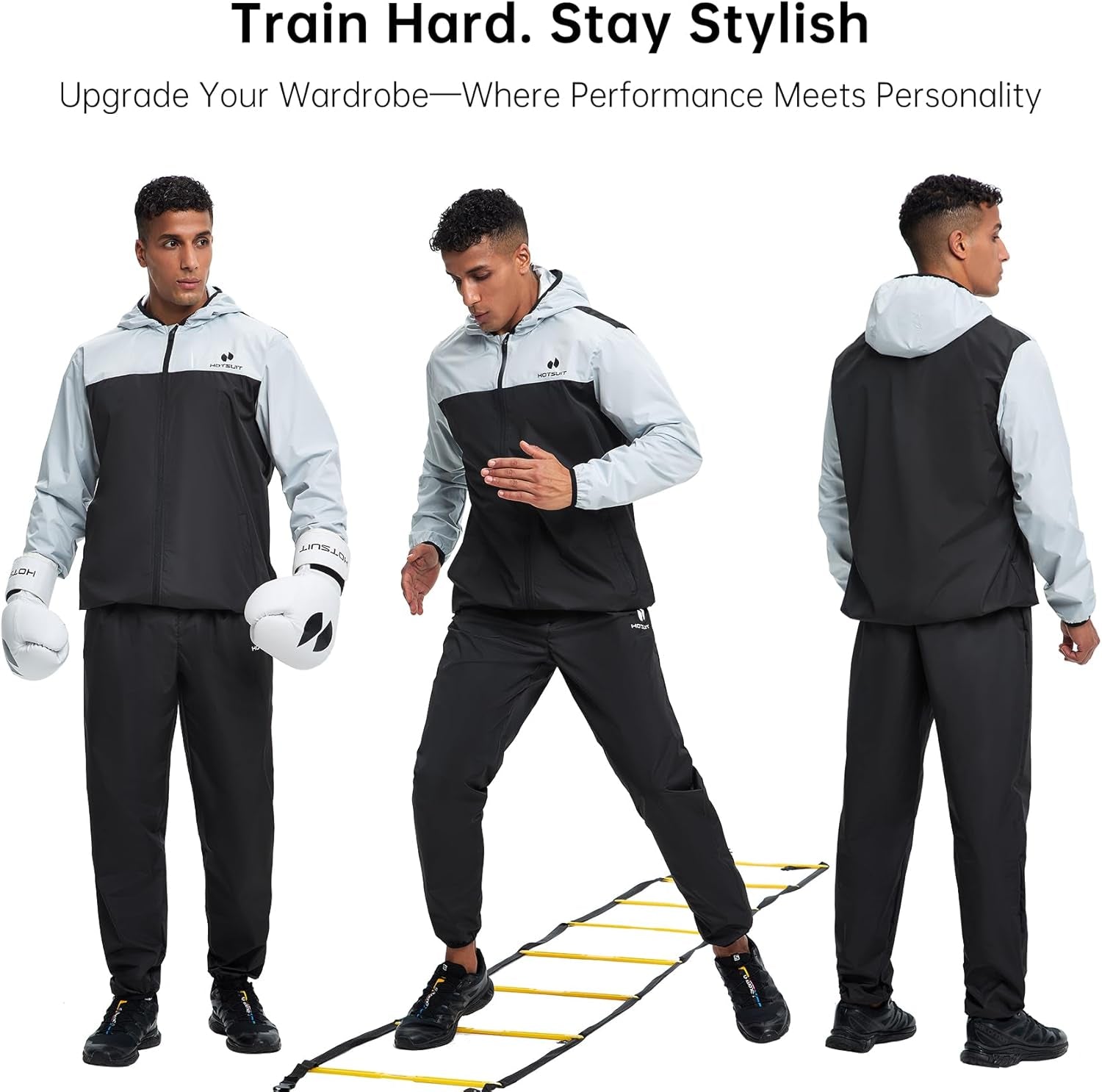 Men's Sauna Suit for Weight Loss and Enhanced Workout Performance - Full Body Jacket and Pants Set