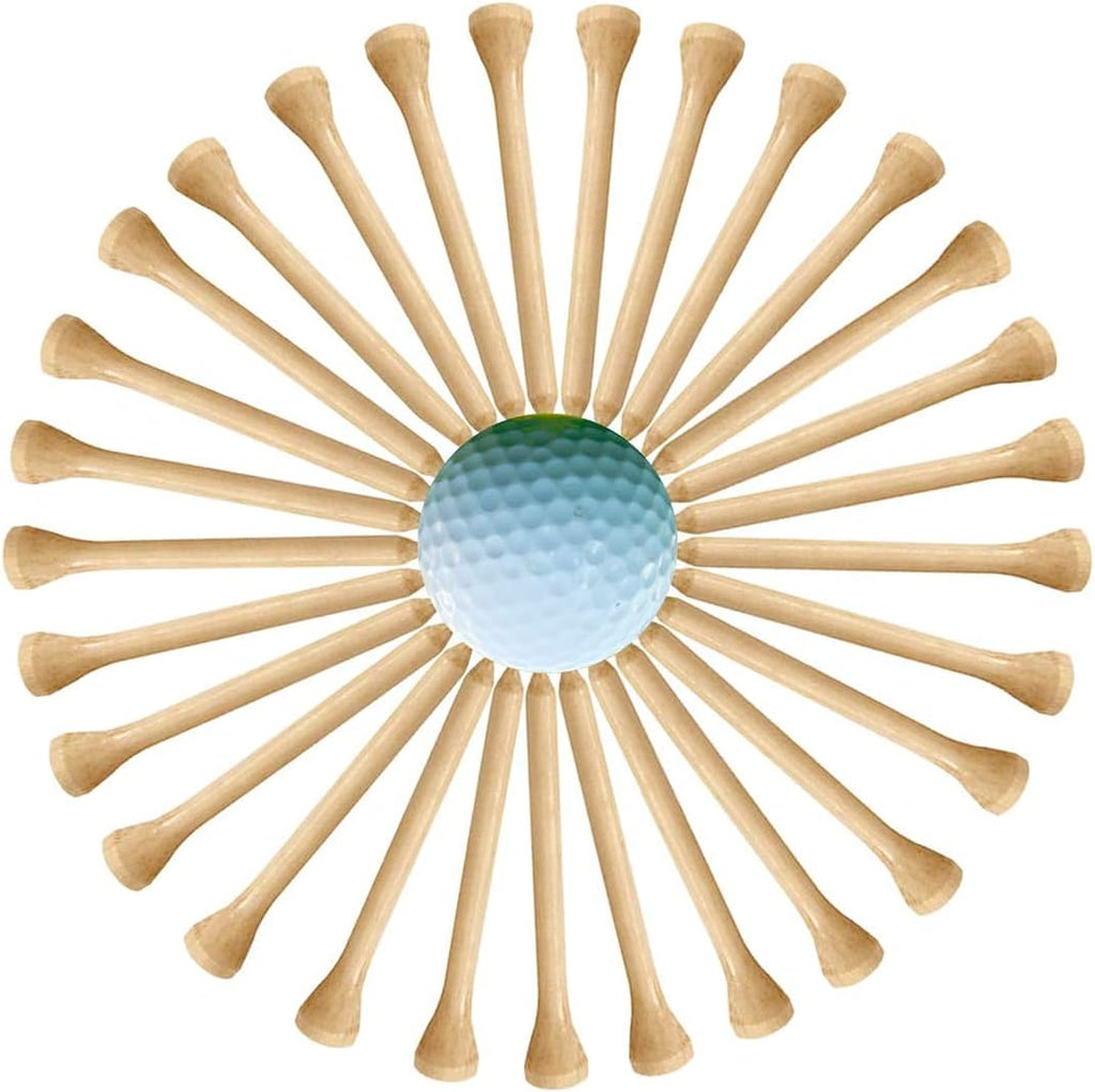Professional 2 3/4 Inch Wooden Golf Tees - Pack of 100