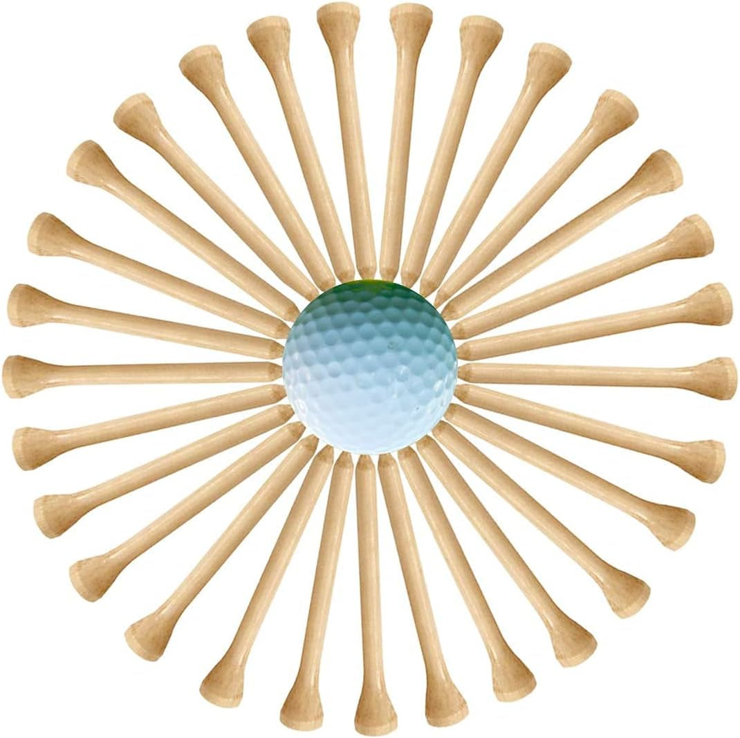 Professional 2 3/4 Inch Wooden Golf Tees - Pack of 100