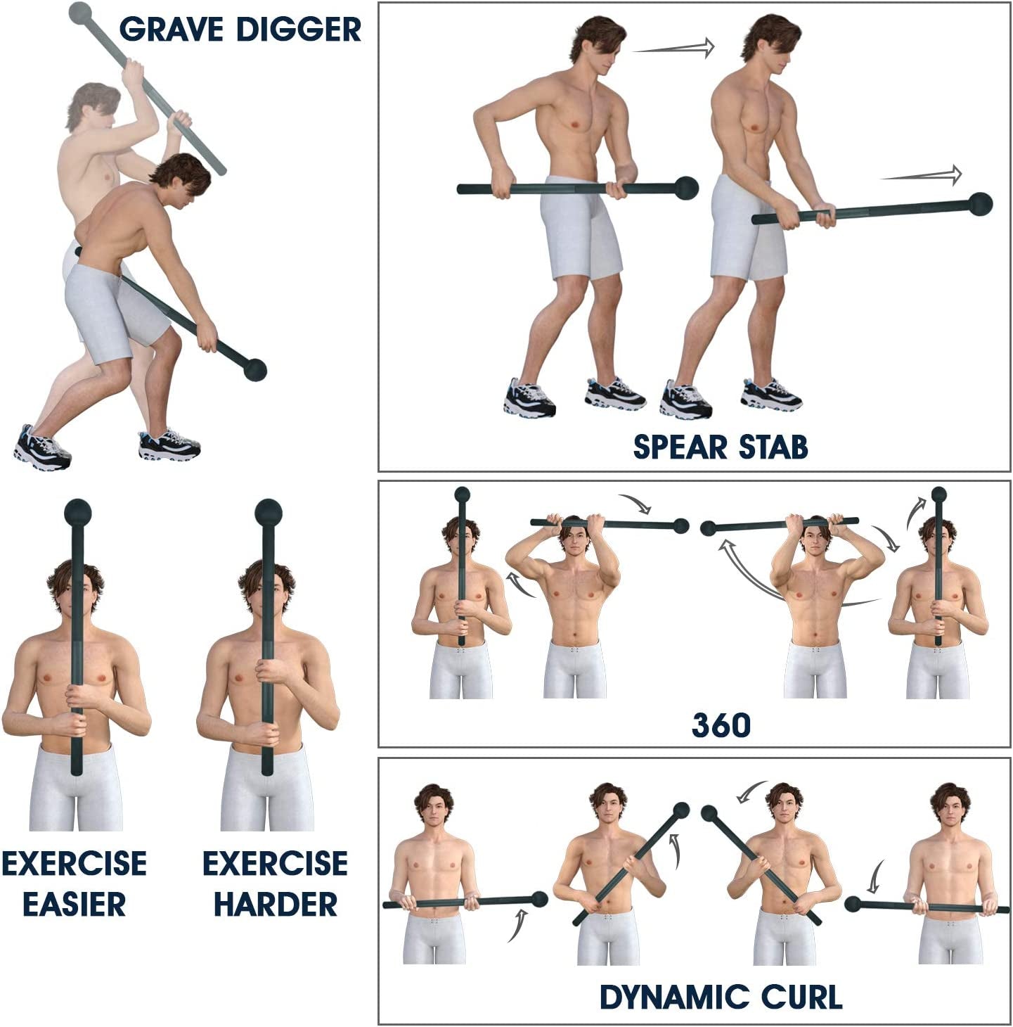 Steel Mace Bell for Comprehensive Strength Training - Full Body Workouts for Muscles, Shoulders, Grips, and Forearms - Available in 5 to 30 LB for Both Men and Women