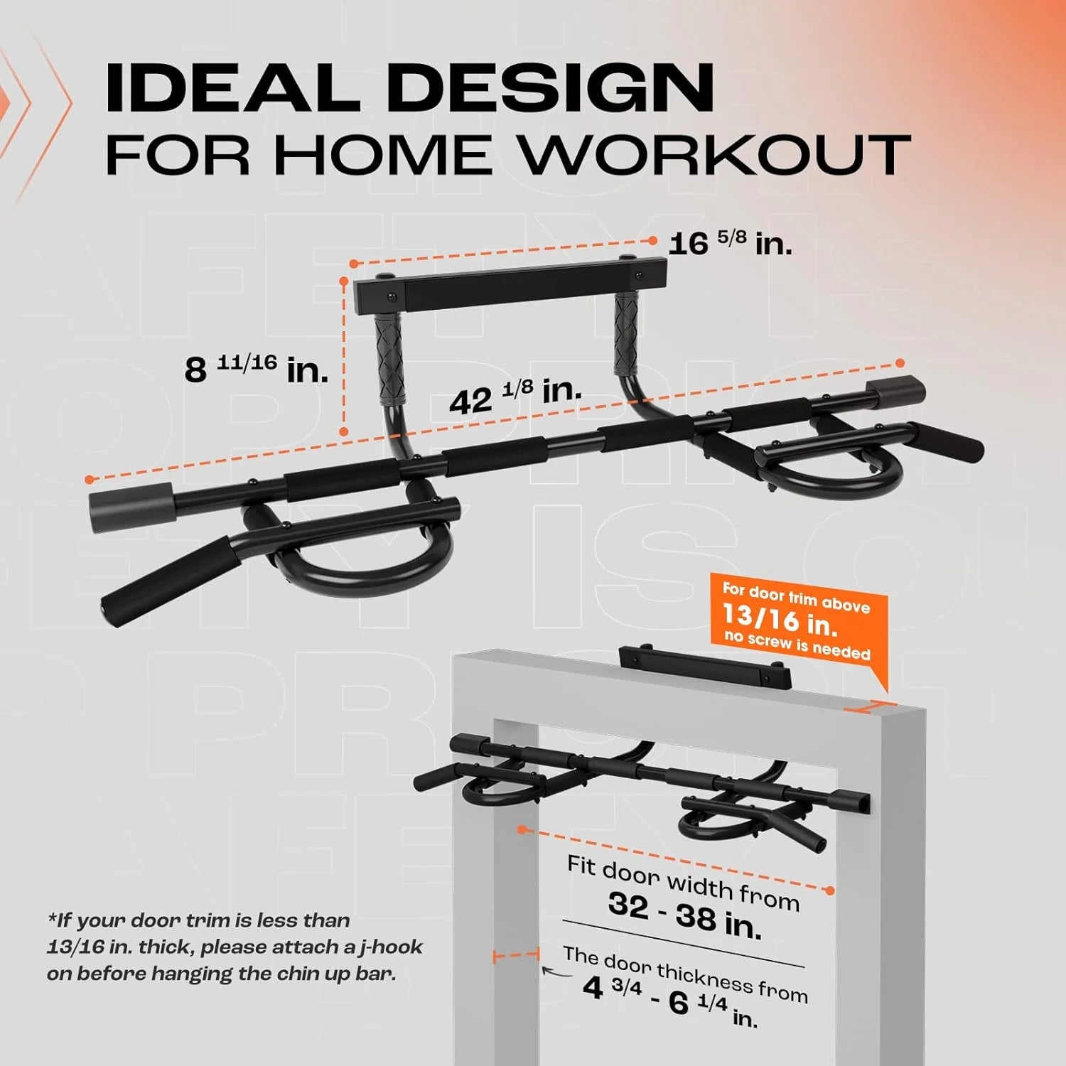 Professional Doorway Pull-Up Bar with Heavy-Duty Construction and Multi-Grip Options